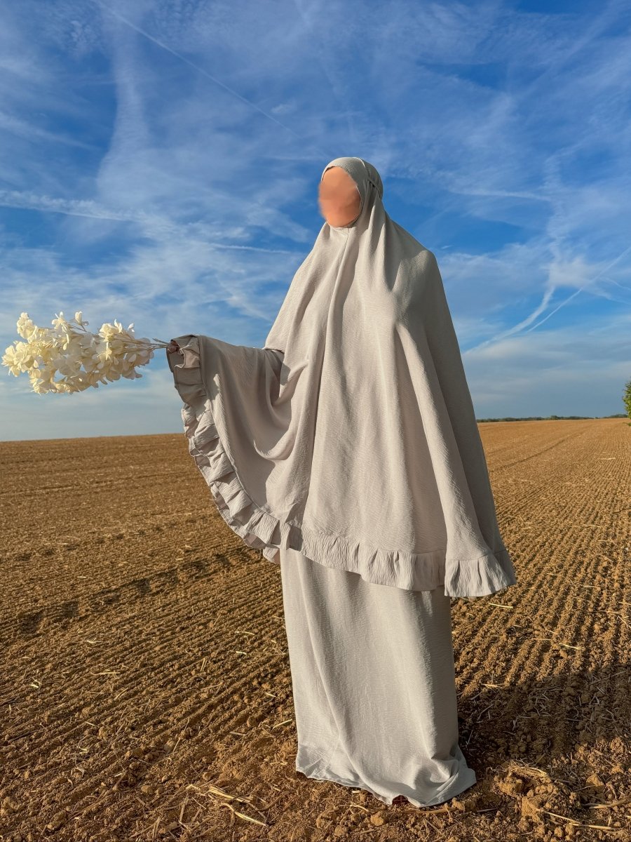 Ensemble 3 pièces Autumn Princess - Beige - petite à moyenne tête - SafaPrayerwear