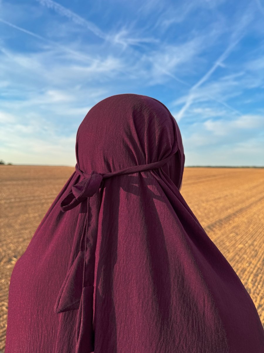 Ensemble 3 pièces Autumn Princess - Burgundy - moyenne à grande tête - SafaPrayerwear