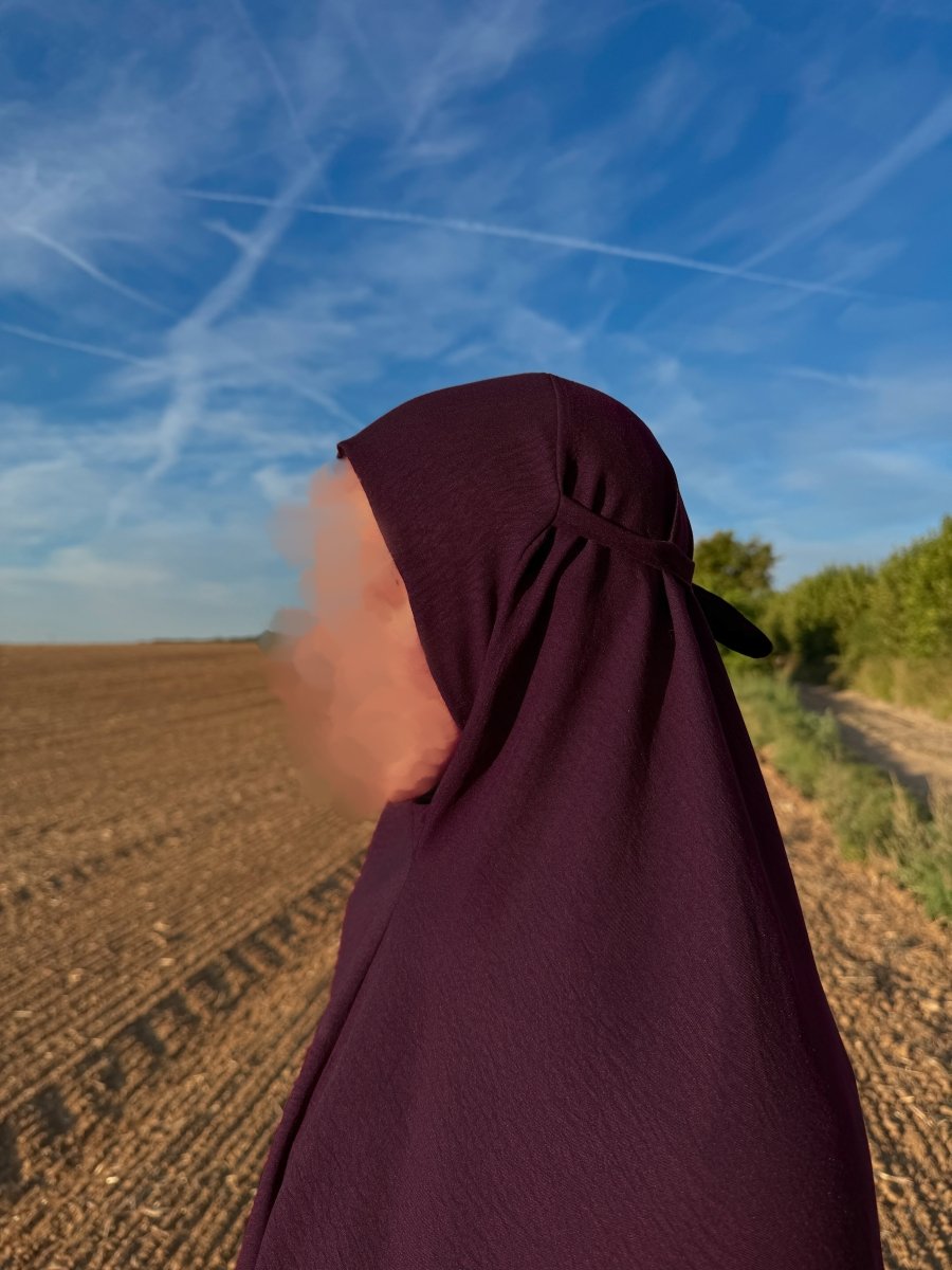 Ensemble 3 pièces Autumn Princess - Burgundy - moyenne à grande tête - SafaPrayerwear