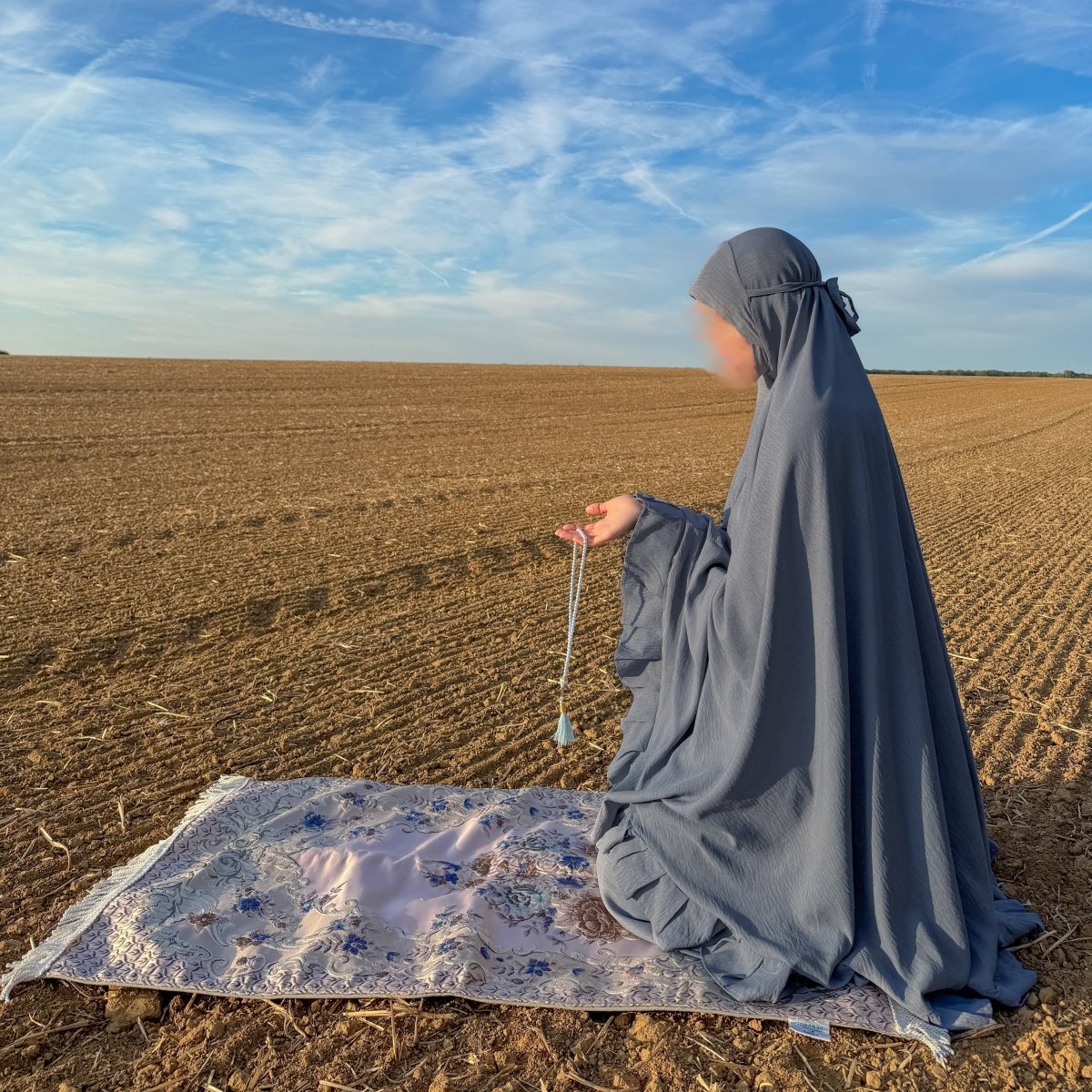 Ensemble 3 pièces Autumn Princess - Gris souris - petite tête - SafaPrayerwear