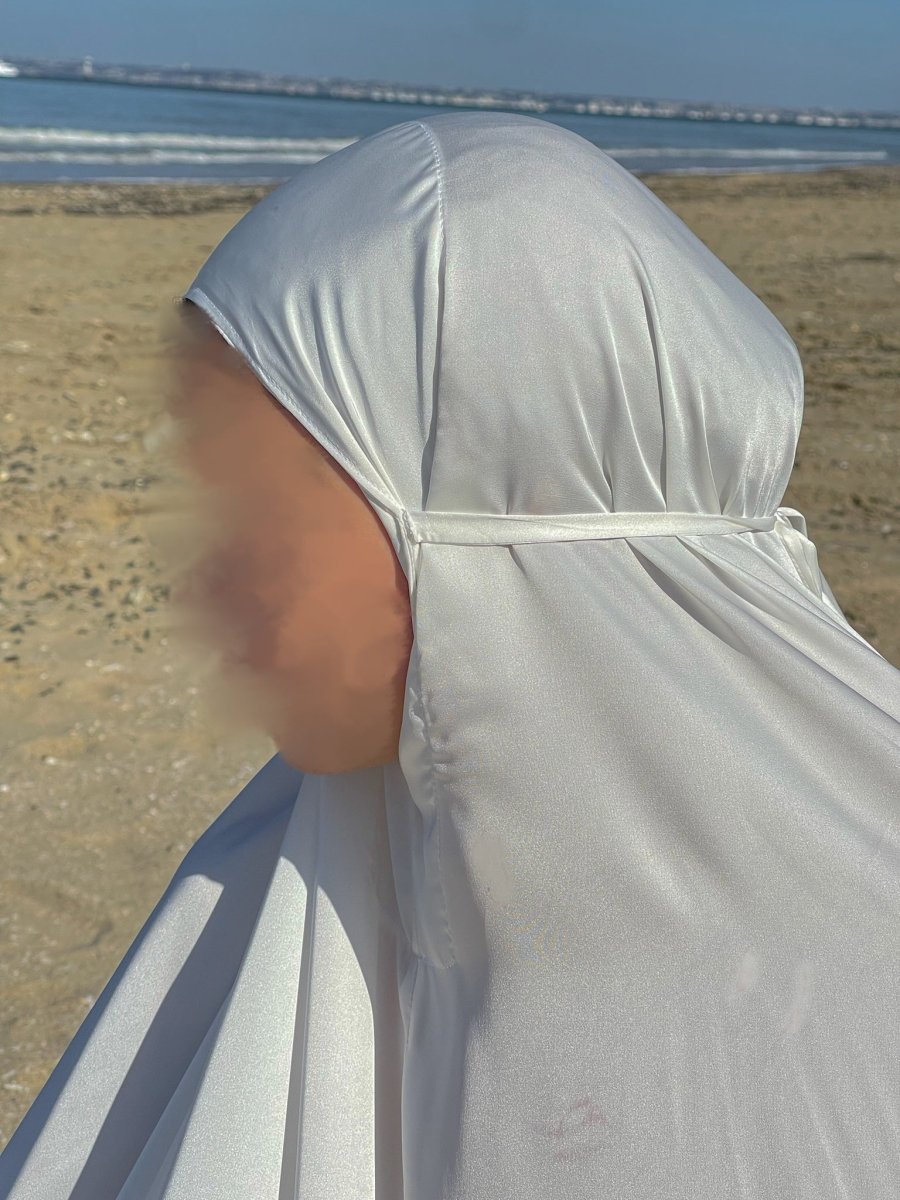 Ensemble 3 pièces Signature en satin luxueux - Blanc - SafaPrayerwear