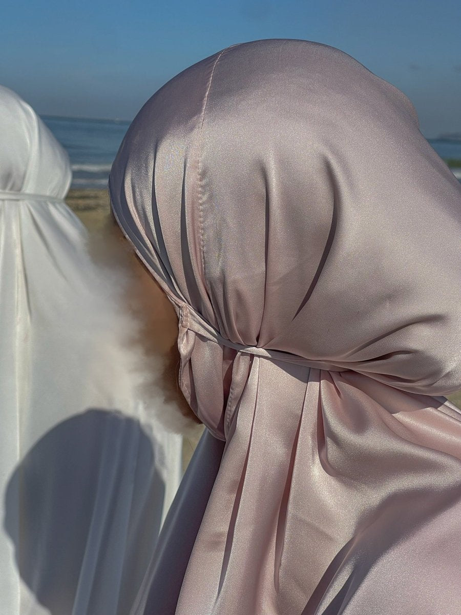 Ensemble 3 pièces Signature en satin luxueux - Rose - SafaPrayerwear